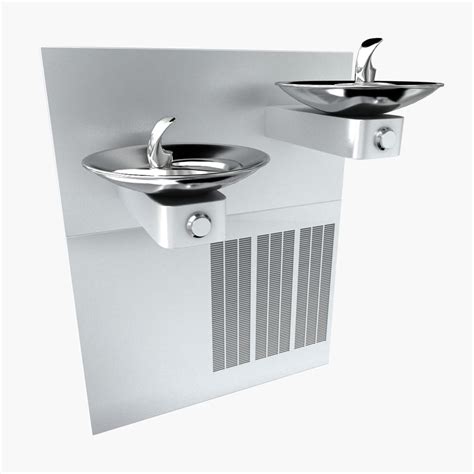 Commercial Hi Lo Drinking Fountain 3d Max