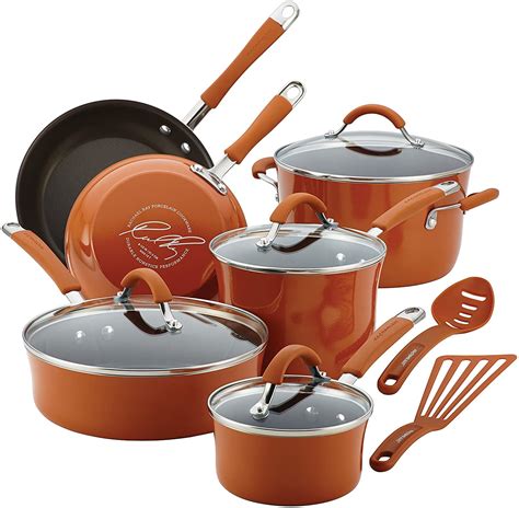 Rachael Ray Cucina Nonstick Cookware Pots And Pans Set 12 Piece