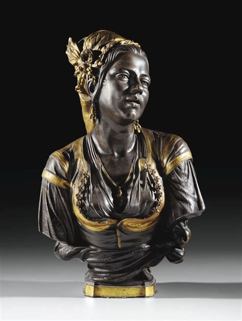 A French Circa 1856 Bronze And Gilt Bronze Bust Of Moorish Woman Of