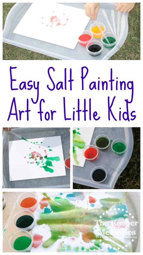 Easy Salt Painting Art For Little Kids The Keeper Of The Memories
