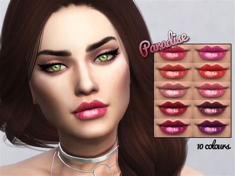 Lip Gloss In 10 Colours Found In Tsr Category Sims 4