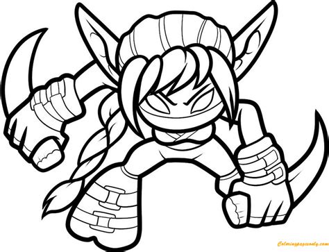 Stealth Elf Skylanders Coloring Page Free Coloring Pages Online