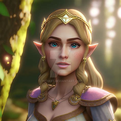 Princess Zelda In A Magical Forest By Intiart On Deviantart