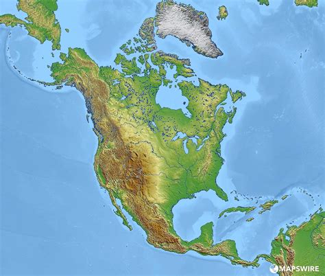 Mapa Fisico America Del Norte Mudo Mapa Fisico