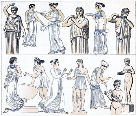 Greece Women S Costumes The Chiton Strophion Make Up Ancient Greek Clothing Greek Women