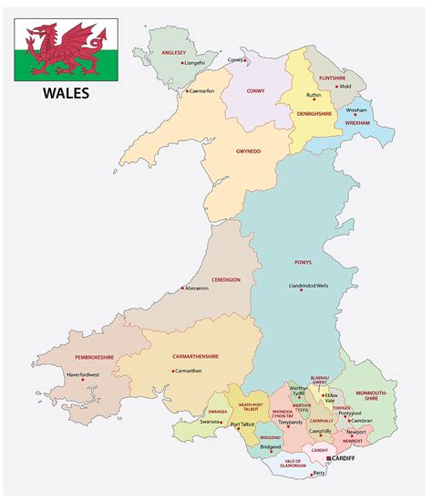 Detailed Map Of South Wales