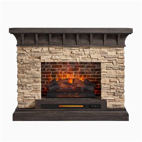 Allen Roth 53 In W Sedona Infrared Quartz Electric Fireplace In The