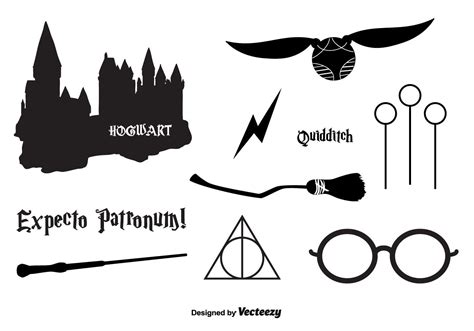 Hogwarts Vector Icons Harry Potter Painting Harry Potter Drawings