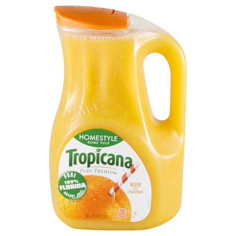 Tropicana Pure Premium Orange Juice Some Pulp 89 Oz Dairy Meijer