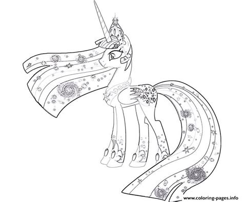 My Little Pony Princess Celestia Coloring Page Printable