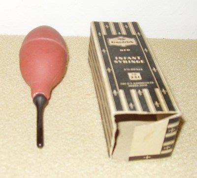 Vintage Natural Rubber Infant Syringe With Box From B F Goodrich