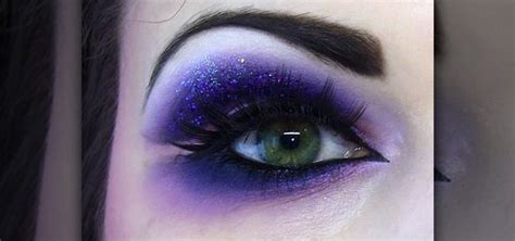 Purple Eye Makeup Close Up