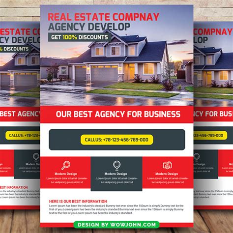 Real Estate Business Flyer Poster Template Psd Free Psd Templates
