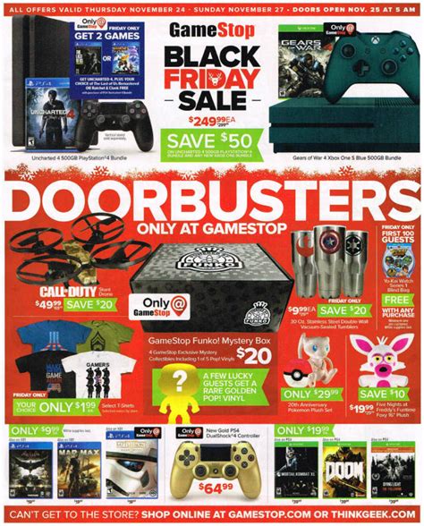Gamestop Black Friday 2016 Ad Xbox One S Ps4 And Lots Of Other