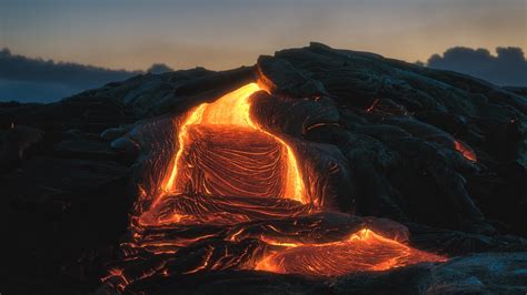 Wallpaper Volcano Lava Fiery Melting Fire 1920x1080 Justtemp111