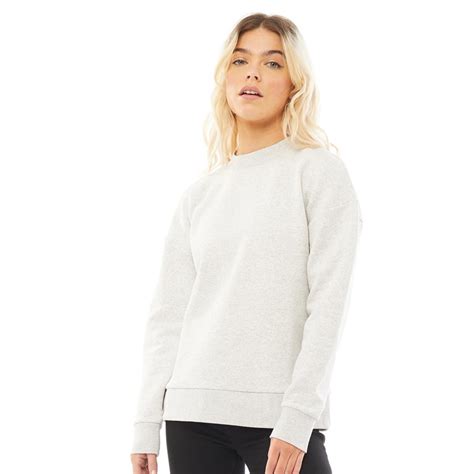 Buy Fred Perry Womens Taped Sweatshirt Iced Grey Marl