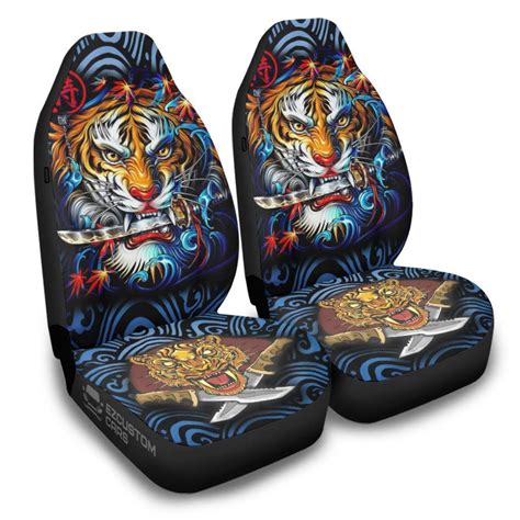 Fight Tiger Car Seat Covers Custom Tiger Car Accessories Ezcustomcar