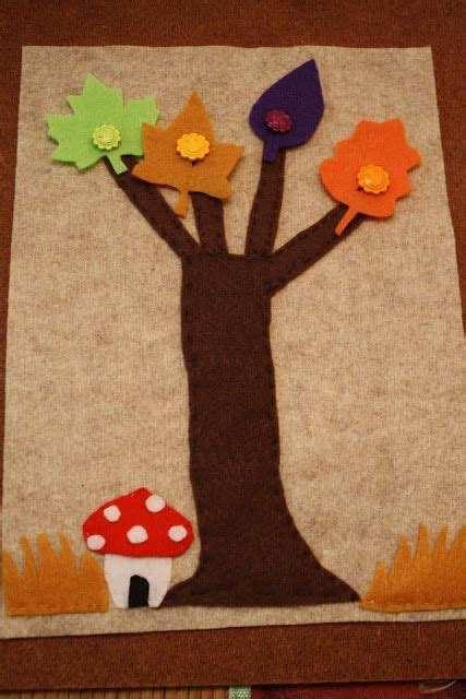 Fall Tree Buttons Board Felt Tree Fall Crafts Fun Fall Crafts