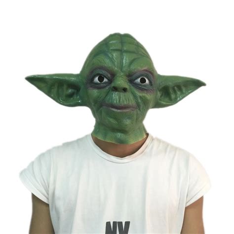 Star Baby Yoda Wars Figure Mandalorian Cosplay Masks Master Yoda Latex