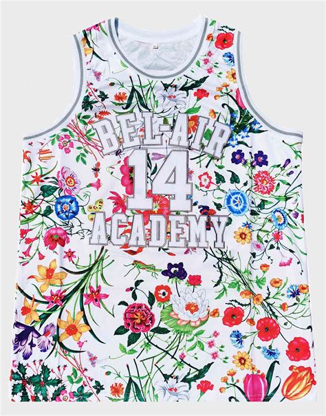 Bel Air Academy 14 Floral Basketball Jersey 99jersey Your Ultimate