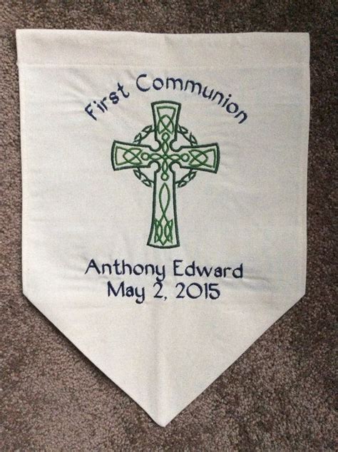 Personalized First Communion Banner With Celtic Cross Etsy In 2020