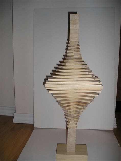 Geometric Abstract Wooden Contemporary Sculpture Dna By Gszasz