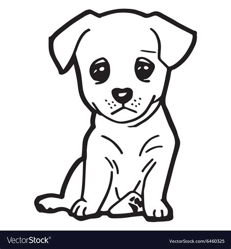 Every time i explain that puppy is not toy. Cute dog coloring page Royalty Free Vector Image