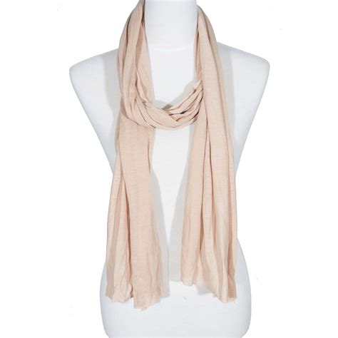 Fashion Lightweight Soft Plain Solid Color Scarf For Women 33 Beige Ch184qt9mhg Solid