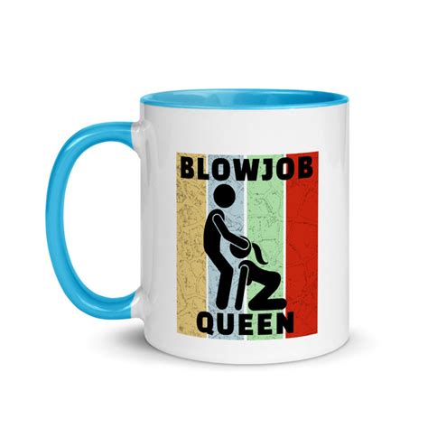Blowjob Queen Coffee Mug With Color Inside Masters Cum Slut Etsy