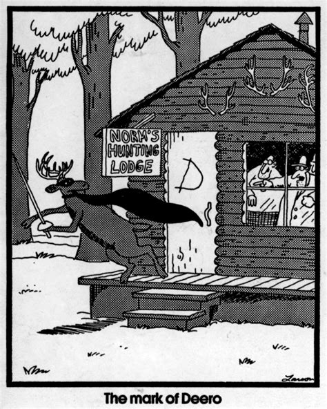 Far Side Deer Hunting Cartoon Deer Archives Common Sense Evaluation