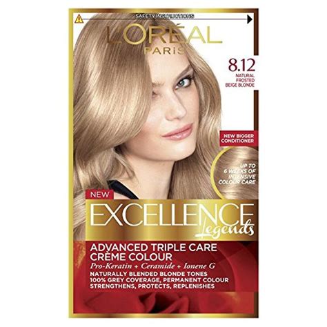 Loreal Excellence Creme 812 Natural Frosted Beige Blonde Hair Dye