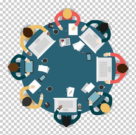 Round Table Meeting Business Png Clipart Are Vector Brainstorming