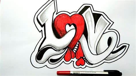 How To Draw Love In Graffiti Step By Step