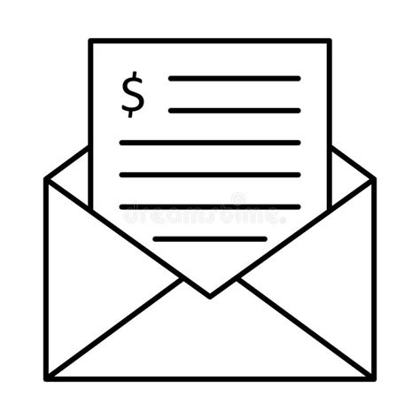 Money Order Line Style Vector Icon Which Can Easily Modify Or Edit