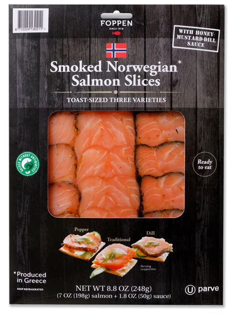 Smoked Norwegian Salmon Slices Foppen Seafood