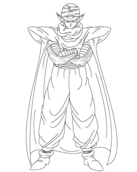 Imagen de una hojas de otoño para imprimir y. ᐈ【 COLOREA a PICCOLO 】- Dibujos para Pintar | deGoku.net