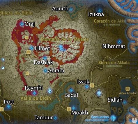 Mapa Mapa Santuarios Zelda Breath Of The Wild Zelda The Legend Of