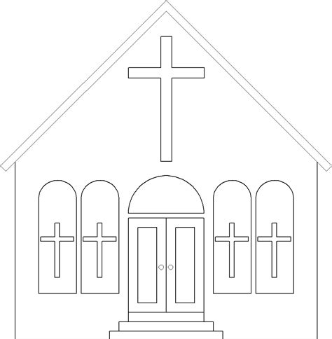 Coloring Pages Of A Church  Coloring Home