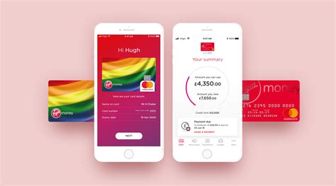 virgin money credit card app design