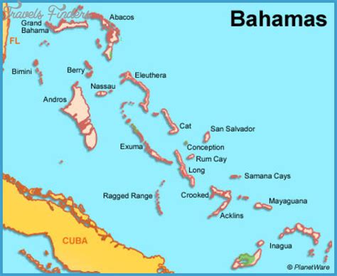 Bahamas Map Travel Map Vacations Travelsfinderscom