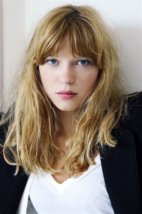 Wallpaper Lea Seydoux Blonde Blue Eyes Long Hair French Actress Looking At Viewer Women