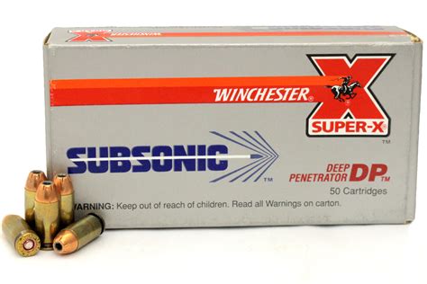 Winchester 40 Sandw 180 Gr Jhp Subsonic Super X Trade Ammunition 50box