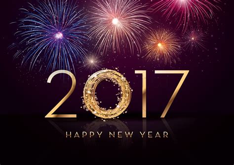 2017 Happy New Year Greeting Vector Image 1940328 Stockunlimited