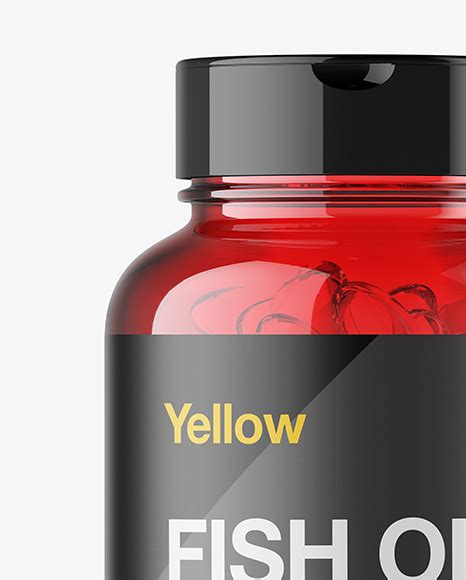 Download Red Fish Oil Bottle Mockup - Front View in Bottle Mockups ...