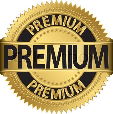 Premium Golden Label Vector Stock Vector Colourbox