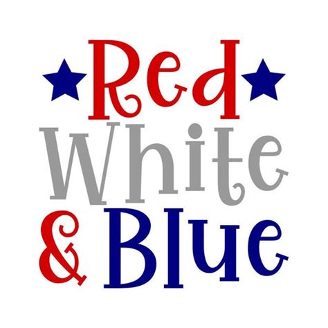 Red White And Blue Svg 4th Of July Svg Patriotic Svg Digital Etsy