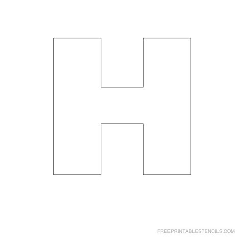 Printable Letter Stencils H Letter Format