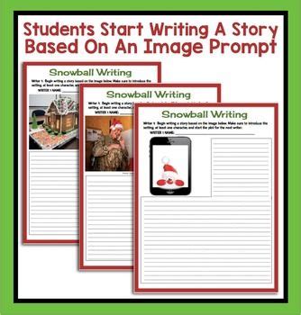 Three Snowball Writing Worksheets For Students To Use In The Story Based On An Image