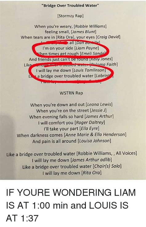 Bridge Over Troubled Water Stormzy Rap When Youre Weary