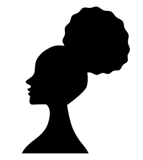 Afro Woman Profile Silhouette 10429424 Vector Art At Vecteezy